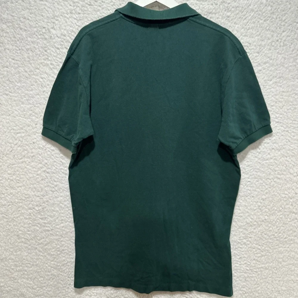 Vintage Ralph Lauren Polo Shirt‎ Men's Size Large Green Short Sleeve Cotton Pony